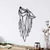 WallXpert metalni zidni ukras 5065, geometrijski vuk koji zavija, 36 x 61 cm, crni