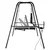 Master Series Throne Deluxe Adjustable Sling with Sex Machine Black