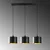 Opviq Visilica Berceste 3 Glave, 70x20cm, Crna