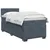vidaXL Postelja boxspring z vzmetnico Temno siva 90 x 200 cm Žamet