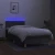 vidaXL Box spring postelja z vzmetnico LED temno siva 80x200 cm blago
