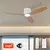 ZEVENTI - LED plafonski ventilator VENTORA LED/24W/230V Wi-Fi Tuya bela/hrast + daljinski upravljač