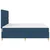 LED Box Spring Krevet s madracem Plava 200 x 200 cm tkanina
