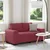 Vidaxl Dvosed vinsko rdeč 160x77x82 cm blago
