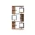 Hanah Home Polica 90x171,9x24,6cm Bež-Antracit