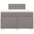 Vidaxl Box spring postelja z vzmetnico taupe 120x200 cm blago