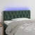 Vidaxl LED posteljno vzglavje temno zeleno 100x7x78/88 cm žamet