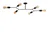 Opviq Luster Sparrow-1242, 95x48 cm, 6xE27, 40W, Crni