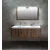 LOREA omarica z dvojnim umivalnikom 141x46x51,5cm (70+70cm), hrast alabama/bela mat - Rjava - 141x46x51,5 cm - Sapho - LOREA - 24 - MDF/laminat - 1410 - 460 - 515 - 14