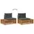 Set vanjskih sofa Prirodna i antracit 203,5 x 83 x 73 cm