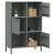 Regal za knjige sivi 90 x 35 x 128,5 cm od masivnog drva OSLO