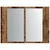 LED ormarić s ogledalom staro drvo 60x12x45cm konstruirano drvo