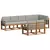 Set vanjskih sofa 8 kom. Prirodna i svijetlo siva