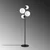 Aberto Design Podna lampa Fazli-10521, 33 x 33 x 162 cm 4 x E14 , Crna