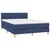 Box spring postelja z vzmetnico modra 140x200 cm blago