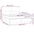 Vidaxl Box spring postelja z vzmetnico LED modra 180x200 cm blago