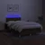 Vidaxl Box spring postelja z vzmetnico LED tem. rjava 120x190 cm blago