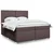 Vidaxl Box spring postelja z vzmetnico temno rjav 200x200 cm blago