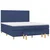 Vidaxl Box spring postelja z vzmetnico modra 160x200 cm blago