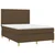 Vidaxl Box spring postelja z vzmetnico temno rjava 140x200 cm blago