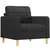 4-dijelni set sofa s jastucima crni od tkanine