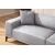 Atelier del Sofa Trosed Petra 3 212x86x69cm Svetlosivi
