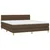 Vidaxl Box spring postelja z vzmetnico LED temno rjava 180x200cm blago