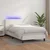 Vidaxl Box spring postelja z vzmetnico LED bel 100x200 cm umetno usnje
