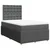 Vidaxl Box spring postelja z vzmetnico temno siva 120x190 cm blago