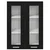 Vidaxl Viseča omarica Črna Orehovina 60 x 31 x 80 cm Konstruiran les
