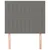 Vidaxl Vzglavje postelje temno sivo 90x5x118/128 cm blago