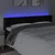 LED uzglavlje crno 203x16x78/88 cm baršunasto