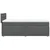 Vidaxl Box spring postelja z vzmetnico temno siva 90x200 cm blago