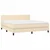 Vidaxl Box spring postelja z vzmetnico LED krem 160x200 cm blago