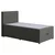MID.YOU POSTELJA Z VZMETNICO 100 cm x 200 cm , tekstil, leseni material antracit