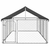 VIDAXL zunanji pasji boks s streho (400x200x150cm)