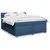 Vidaxl Box spring postelja z vzmetnico modra 180x200 cm blago