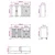Kuhinjska jedinica LUCCA 4 pcs Crna Konstruirano drvo