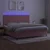 Vidaxl Box spring postelja z vzmetnico LED roza 200x200 cm žamet