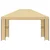Gazebo 4 × 3 m Krem Poliester i čelik 190 gsm