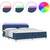 LED Box Spring Krevet s LED trakama Plava 200 x 200 cm tkanina