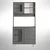 Hanah Home Višenamenska komoda Grano 96, 96 x187 x40 cm, Antracit