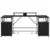 Stol s policom Crni hrast 182 x 101 x 87,5 cm Konstruirano drvo