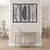 WallXpert metalni zidni ukras 5250, tri lista u 3 uramljena panela, 94 x 75 cm, crni