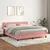 Greatstore Box spring postelja z vzmetnico roza 160x200 cm žamet