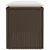 Vidaxl Vrtna klop z blazino rjava 110x40x44 cm poli ratan