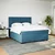 Vidaxl Box spring postelja z vzmetnico modra 180x200 cm žamet