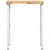 Radni stol 80x60x(73-99,5) cm masivno drvo bagrema pravokutni