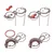 Bottle sealing accessory set, 6 pieces, silicone, Transparent - Ion8