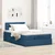 Otomanski krevet s madracem i LED plavi 120x200 cm tkanine